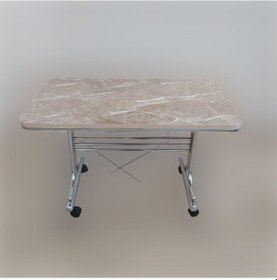 Resim Pratik 70X110 Tekerlekli Orta Sehpa Krom Nikel Kaplamalı Metal (514492450) 