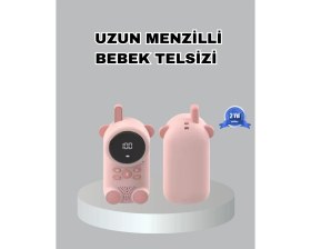 Resim K-Yonlineticaret Şarjlı Bebek Telsizi Uzun Mesafe 22 Kanal LCD Ekran Vox Modu 400 Mah 