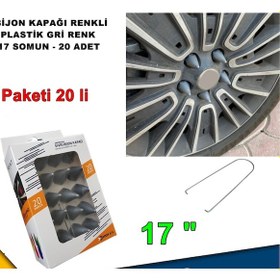 Resim Sivri Mermi Tip Bijon Kapağı Plastik Gri Renk 17 mm Bijon 