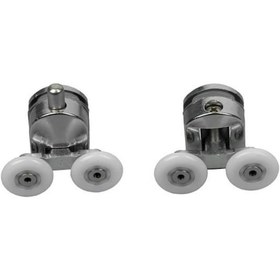 Resim Duşakabin Tekerleği Metal Gövdeli Krom 2 Li Set Teker Çapı 24 Mm 