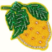 Resim Gemstone Limon Meyve İnci Yama, Giyim, Ayakkabı, Çanta, Çorap, Şapka, Dekoratif DIY Giyim Yama 