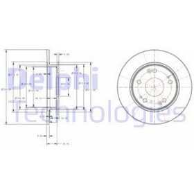 Resim DELPHI BG4118C FREN DİSKİ ARKA CIVIC VII HB FD 1.4/1.8/2.2CTDI 01 