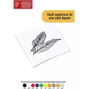 Resim Modern Yapraklar - Araç, Oto, Laptop, Duvar Uyumlu Sticker 25*20 cm 