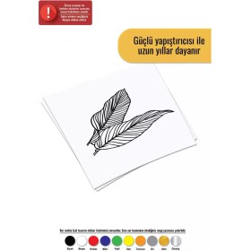 Resim Modern Yapraklar - Araç, Oto, Laptop, Duvar Uyumlu Sticker 25*20 cm 