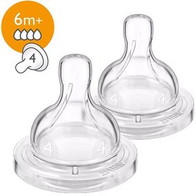 Resim Avent Anti-kolik Biberon Emziği 6+ Ay 2'li 4 Numara 