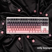 Resim 136 Tuşlu Blackberry için Yan Oyma ile Orijinal Yükseklik Tuşları, PBT Malzeme ile Yapılmış, 68/75/87/98 Düzenleriyle Uyumlu. 