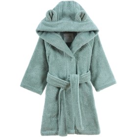 Resim Tiny Bear Organik Pamuk Çocuk Bornoz Mint - Mint / 2/3 Yaş 