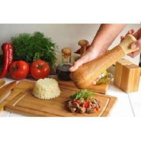 Resim Ahşap Tuz Biber Öğütücü 