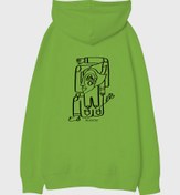 Resim Gül Döktüm Kadehlerine Viskili Oversize Unisex Kapüşonlu Sweatshirt 