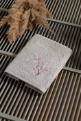Resim Açık Vizon Sakura Nakış Pamuk Yüz Havlusu (50x90) Kigili