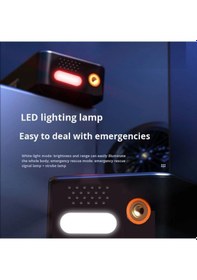 Resim 65w Type-c Kablosuz Araç Lastik Şişirme Pompası, Basınç Ölçerli, Powerbank Özellikli-1498 Gri 