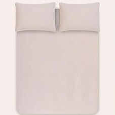 Resim %100 Pamuk Saten Lastikli Çarşaf Seti 180x200 Cm Gri - Lia Serisi 