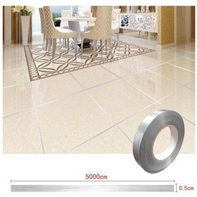 Resim 0.5 Cm Kalınlık Gümüş Fayans Arası Şerit Bandı 50 Metre Banyo Der 
