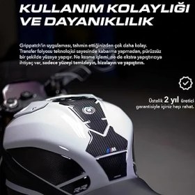 Resim 7 Parça Bmw S1000XR 2023 ile Uyumlu Kaydırmaz Tank Pad - 6d Karbon | Çizilmeye Karşı Kalkan, Motosiklet Tank Pad | Üstün Kavrama - GC44 
