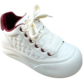 Resim Guja 26k426-1 Kadın Kalın Taban Sneaker Ayakkabı Bej - Bordo Siyah 