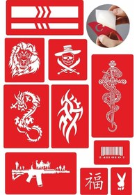 Resim Pusula Nabız Geçici Dövme Şablonları 10 Adet Spreysiz (532434653) 