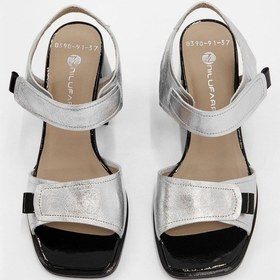 Resim Kerry Gümüş Hakiki Deri Bantlı Topuklu Sandalet-gümüş Gümüş 