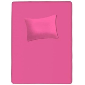 Resim %100 Pamuklu Bebek Aparalı Çarşaf 115x150 + Bebek Yastık Kılıfı 35x45 Pembe 