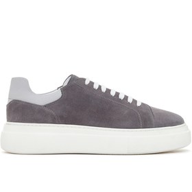 Resim Derimod Erkek Gri Kalın Tabanlı Süet Deri Sneaker 24SFD613410 