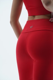 Resim George Phoenix Aero Motion - Kırmızı Yüksek Bel Push-up Toparlayıcı Bisikletçi Taytı 