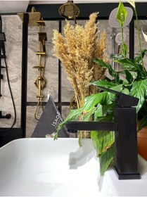 Resim İsaoğlu Yapı Mat Siyah Lavabo Bataryası Siyah 