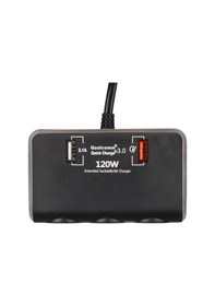 Resim Olesson 1639 12-24v 3lü Çift Usbli 120w 80cm Kablolu Dijital Ekranlı Araç Çakmak Çoklayıcı 