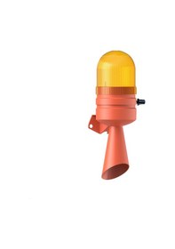 Resim Mesan Led Flaşör 2 Ses Borulu Elektronik Siren Ses Ayarlı Turuncu 220vac Ms 5848.3.220vac 