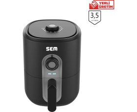 Resim Sem SC305 Yağsız Kızartma Hava Fritöz 3,5 Litre Kapasite ve Tek Hazne ile Isı Ayarı Özellikli 