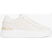 Resim Tommy Hilfiger Th Monogram Platform Kadın Sneaker Fw0fw09155ya8 Beyaz 