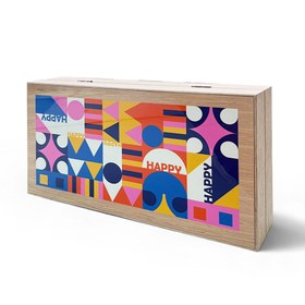 Resim Biggdesign Happy Tavla, Çizilmez Zeminli, Mıknatıslı MDF Kasa, 2 Kat Vernik Cilalı 