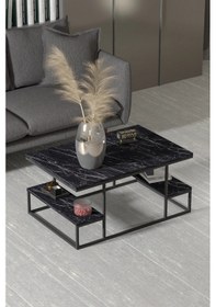 Resim Uslucan Alışveriş Orta Sehpa Delux Raflı Bendir Çok Renkli 