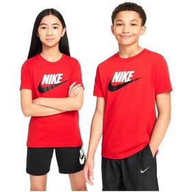 Resim Nike Sportswear Çocuk Günlük Stil T-shirt - Fz5178-9396 KIrmızı Kırmızı 