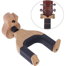 Resim Xindoker Duvar Askılı Otomatik Kilitli Gitar Askısı - Ahşap Tabanlı, Elektro Ve Akustik Gitarlar İçin 