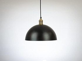 Resim RİOLİGHT RETRO SİYAH İÇİ GOLD TEKLİ METAL SARKIT AVİZE ÇAP: 40CM RIO0001098 