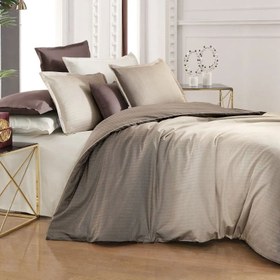Resim Sarev Solido Tencel Tek Kişilik Bej Nevresim Takımı 160x220cm 