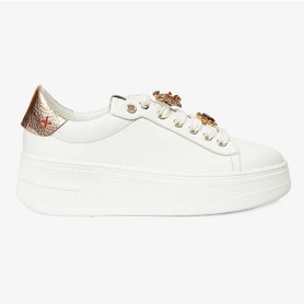 Resim Greyder 59121 Kadın Beyaz Bronz Hakiki Deri Sneaker Ayakkabı-731 Beyaz-bronz Çok Renkli 