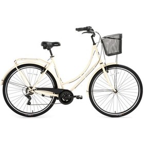 Resim Bisan Paradise Şehir Bisikleti 56 Cm V 28 Jant 1 Vites Krem Siyah Krem - Siyah 