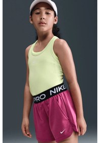 Resim Nike Pro Fleece Dri-fıt Shorts Kids Pink Kız Çocuk Şortu Pembe 