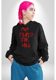 Resim Pink Floyd The Wall Kadın Erkek Siyah Kapüşonlu Sweatshirt Hoodie Siyah 