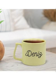 Resim Bk Gift Kişiye Özel İsimli Pastel Sarı Middle Kupa Bardak, Arkadaşa Hediye, Ev Hediyesi, Doğum Günü Hediyesi, Ofis Hediyesi-8 Kobitmeyencom30072 Bk Gi 