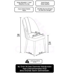 Resim Canisa Mara Serisi 6 Adet 1. Sınıf Babyface Kumaş Siyah Metal Ayak Gri Mutfak Sandalyesi Sandalye Gri Ayak Siyah 