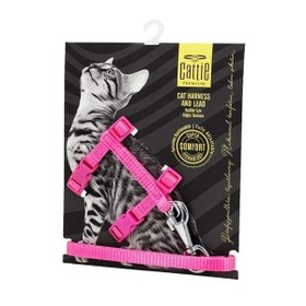 Resim Cattie Kedi Göğüs ve Gezdirme Tasma Takımı Pembe 1x25-40 Cm 