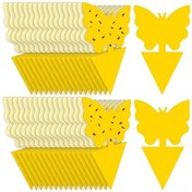 Resim Maiyame 30 Adet Sarı Uçan Böcek Tutucu: Çift Taraflı Yaprak Desenli Bitki Kovucu, Dayanıklı Tutkal, Ev Bahçe Bitkileri İçin Kuvvetli Tutucu Traplar 