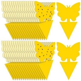 Resim Maiyame 30 Adet Sarı Uçan Böcek Tutucu: Çift Taraflı Yaprak Desenli Bitki Kovucu, Dayanıklı Tutkal, Ev Bahçe Bitkileri İçin Kuvvetli Tutucu Traplar 