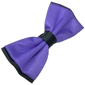 Resim Brianze Koyu Lila Siyah Saten Papyon Koyu Mor 