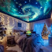 Resim USB ile Çalışan Uzaktan Kumandalı Aurora Borealis Projeksiyon Lambası - Yatak Odası, Oturma Odası, Parti Dekoru - Yıldızlı Gece Gökyüzü Efekti Oluşturur - Ev, Ofis, Noel, Doğum Günleri için USB Masa Aydınlatması - Pil Gerekmez - Modern Ortam Aydınlatma, Plastik Yapı, Hafif Tasarım, Hediye Alışverişi 