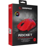 Resim Smx-R66 Rocket RGB Kırmızı Mouse Rampage