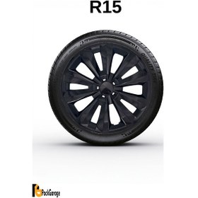 Resim Fiat Bravo 15 İnç Jant Kapağı 4 Adet Siyah S109 