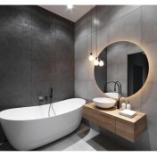Resim Dnr-MirrorDnr-Mirror 70 cm Günışığı Ledli Yuvarlak Banyo Aynası Tuvalet Aynası 