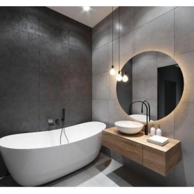 Resim Dnr-Mirror85 Cm Günışığı Ledli Yuvarlak Banyo Aynası Tuvalet Aynası 